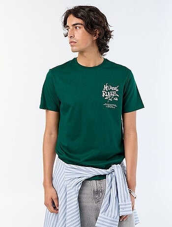 T-shirt homme en coton biologique à imprimé