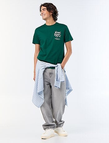 T-shirt homme en coton biologique à imprimé