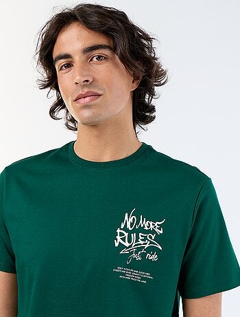 T-shirt homme en coton biologique à imprimé