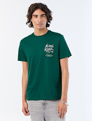 T-shirt homme en coton biologique à imprimé