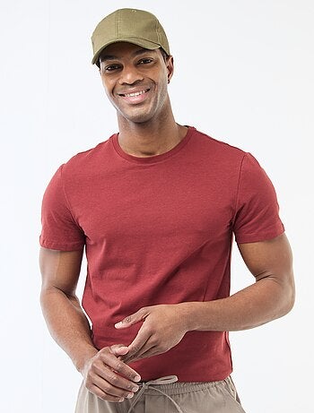 T-shirt homme en coton biologique slim fit ? col rond