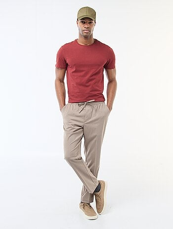 T-shirt homme en coton biologique slim fit ? col rond
