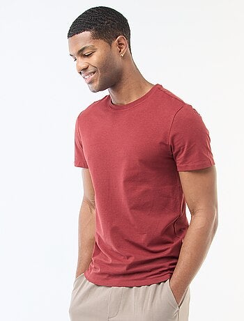 T-shirt homme en coton biologique slim fit ? col rond