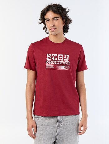 T-shirt homme en coton biologique à imprimé
