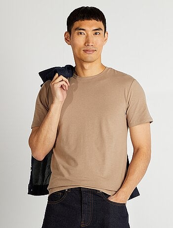 T-shirt homme en coton biologique slim fit à col rond