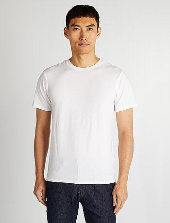 T-shirt homme en coton biologique slim fit à col rond