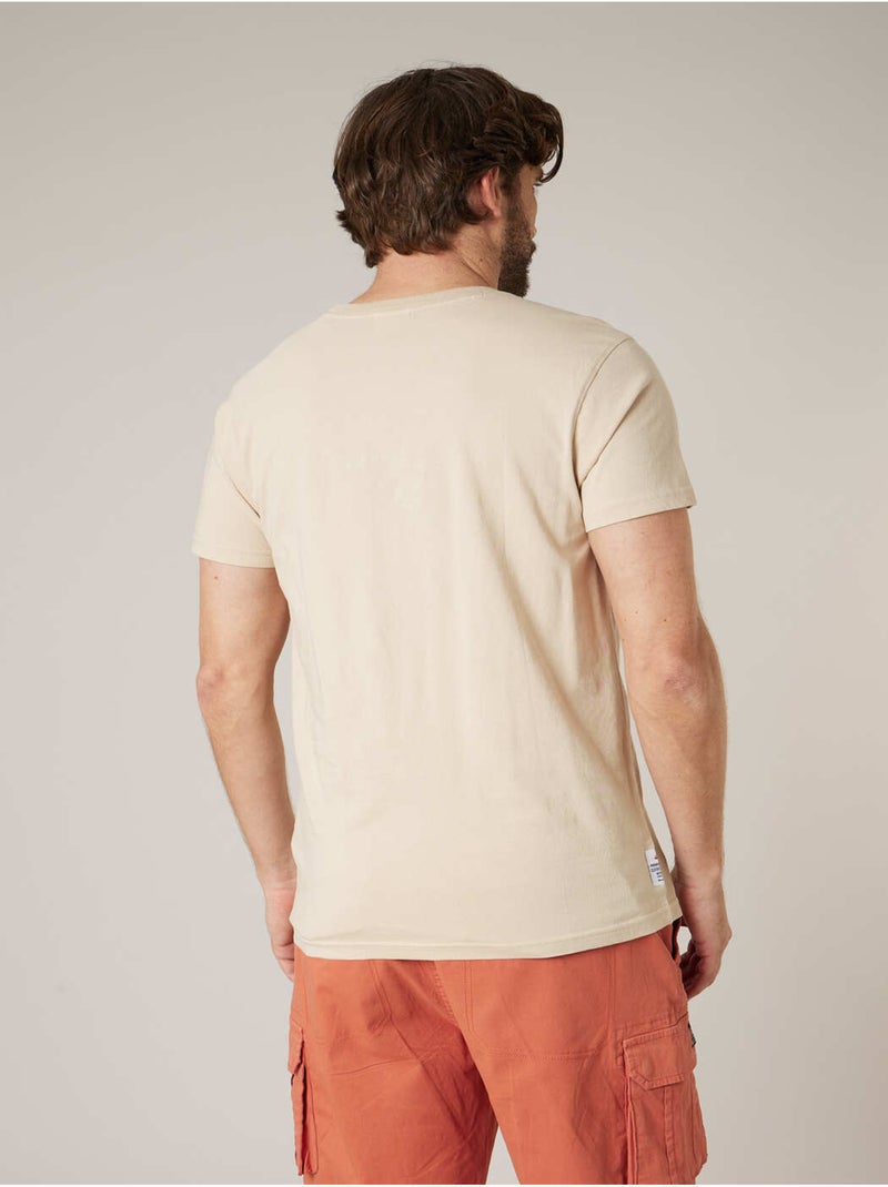 T-shirt homme en coton 'Deeluxe' Beige coquille - Kiabi