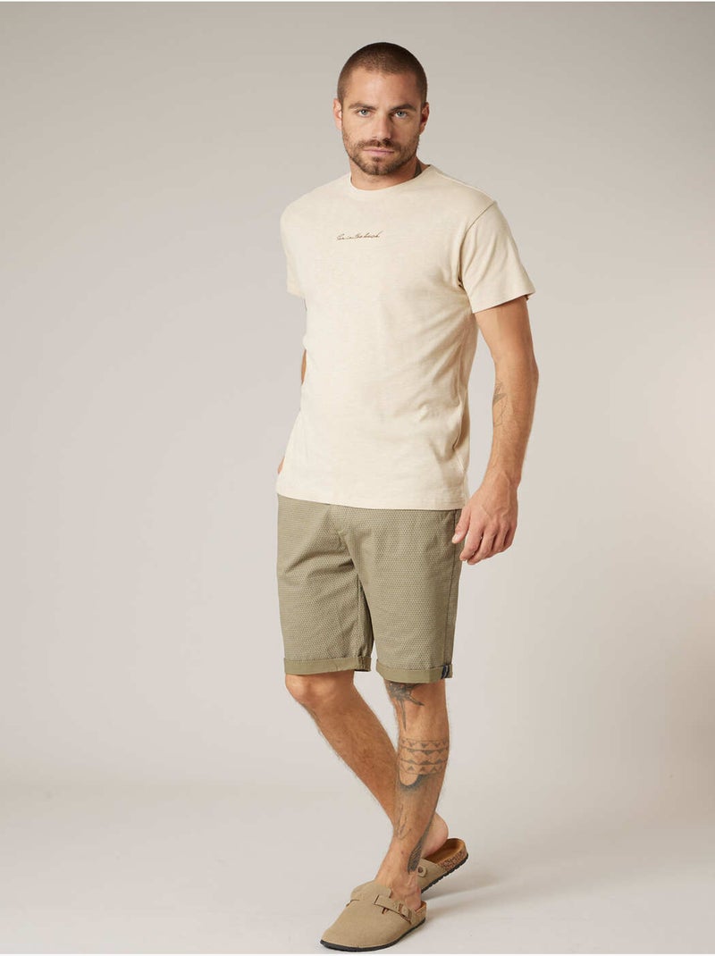 T-shirt homme en coton 'Deeluxe' Beige coquille - Kiabi