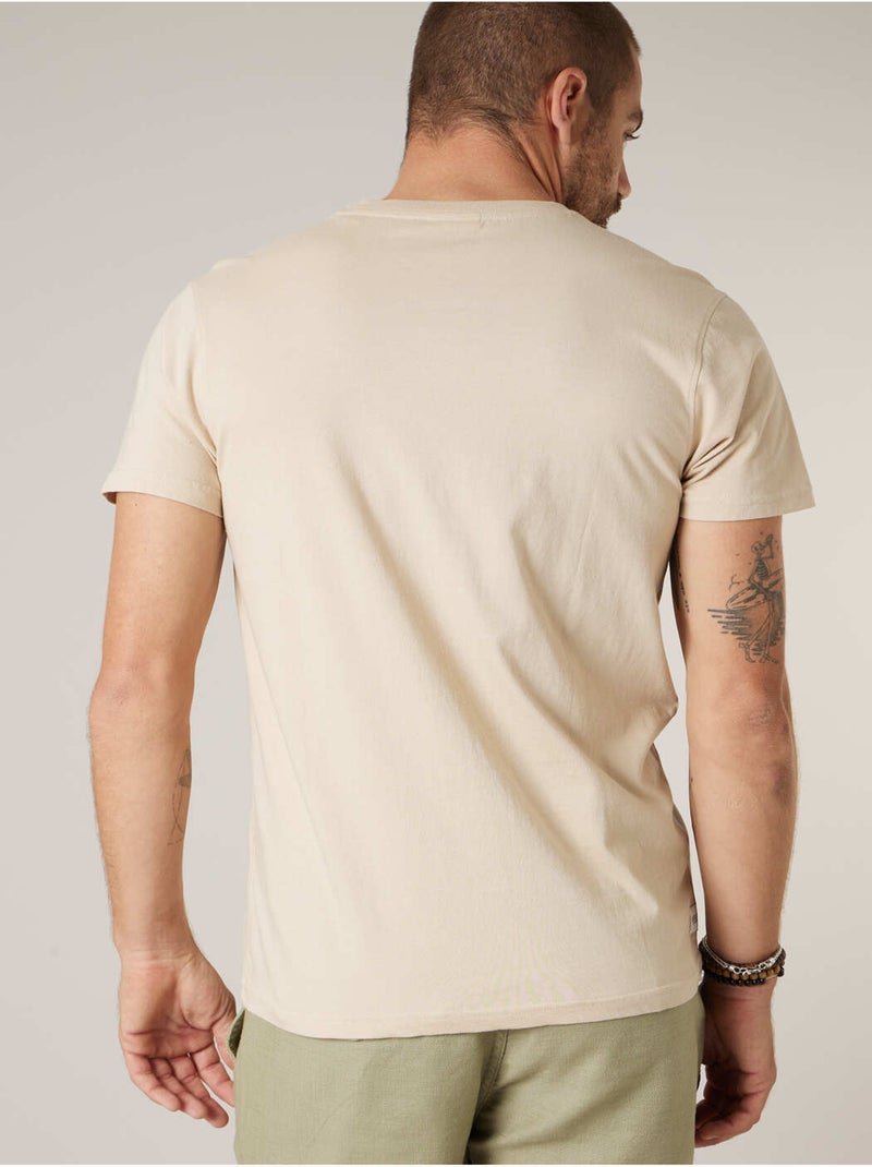 T-shirt homme en coton 'Deeluxe' Beige coquille - Kiabi
