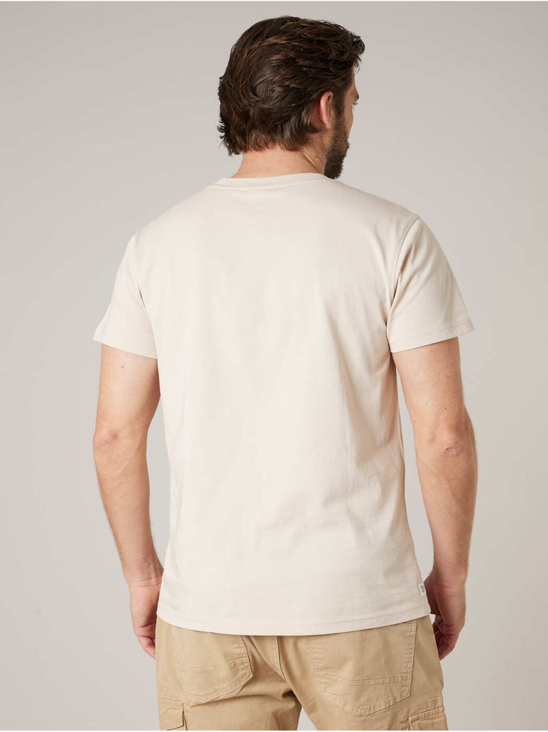 T-shirt homme en coton 'Deeluxe' Beige coquille - Kiabi
