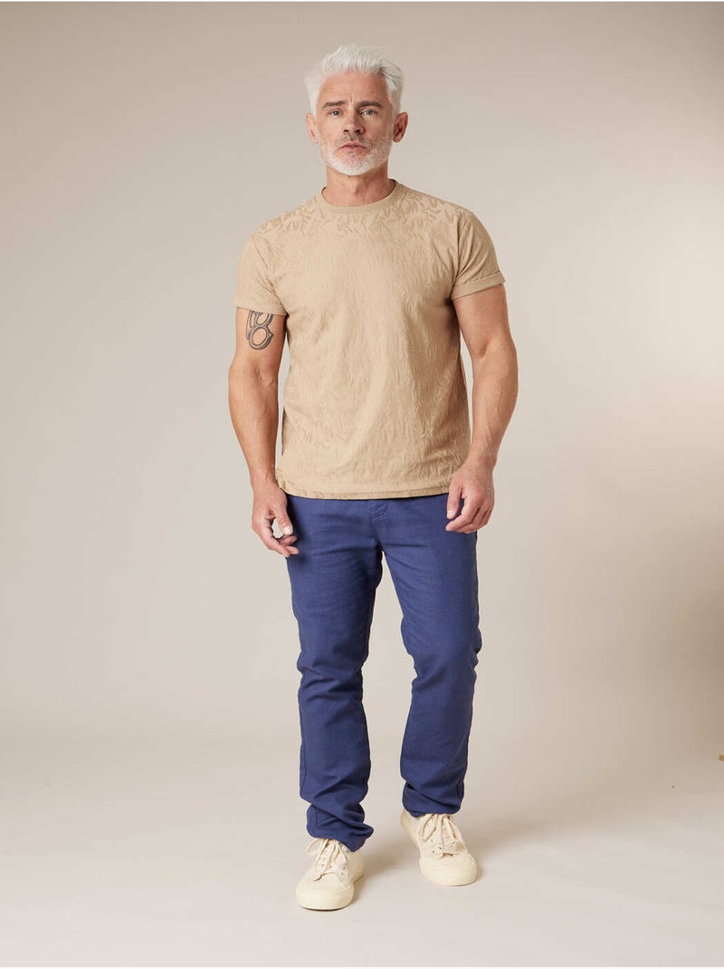 T-shirt homme en coton 'Deeluxe' Beige sable - Kiabi
