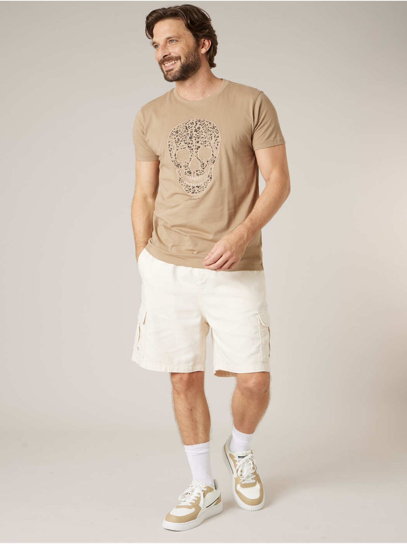 T-shirt homme en coton 'Deeluxe' Beige sable - Kiabi