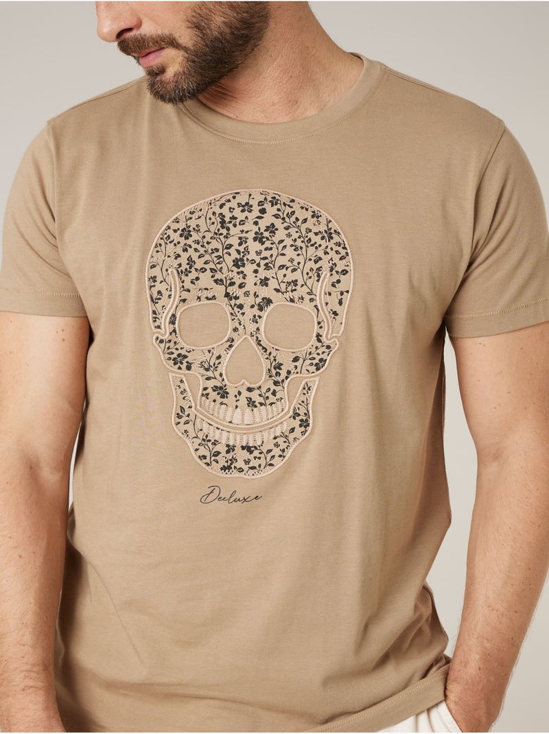 T-shirt homme en coton 'Deeluxe' Beige sable - Kiabi