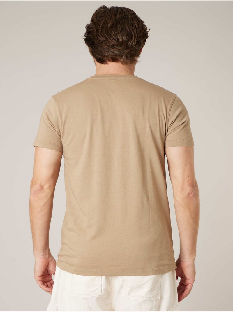 T-shirt homme en coton 'Deeluxe' Beige sable - Kiabi