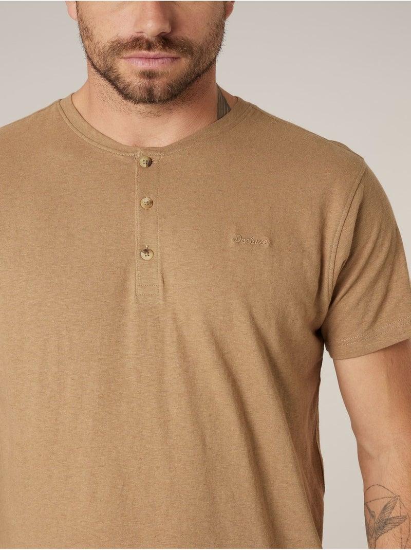 T-shirt homme en coton 'Deeluxe' Beige sable - Kiabi