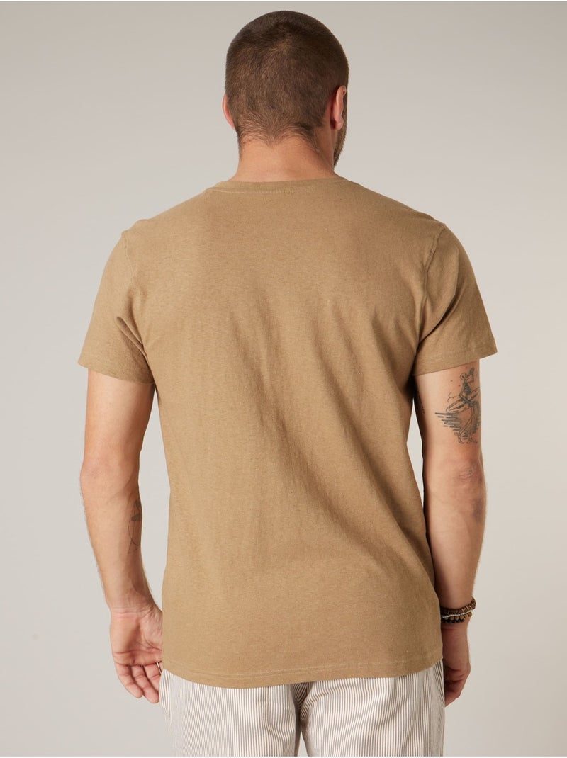 T-shirt homme en coton 'Deeluxe' Beige sable - Kiabi