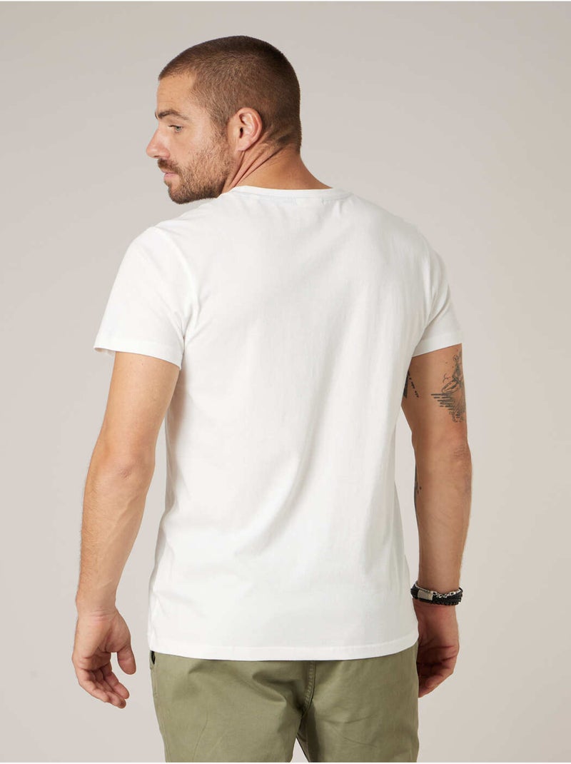 T-shirt homme en coton 'Deeluxe' Blanc - Kiabi
