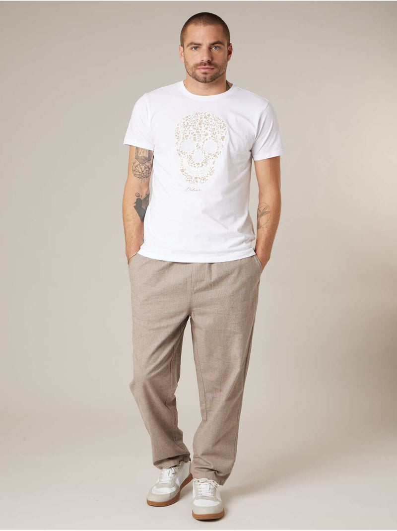 T-shirt homme en coton 'Deeluxe' Blanc - Kiabi