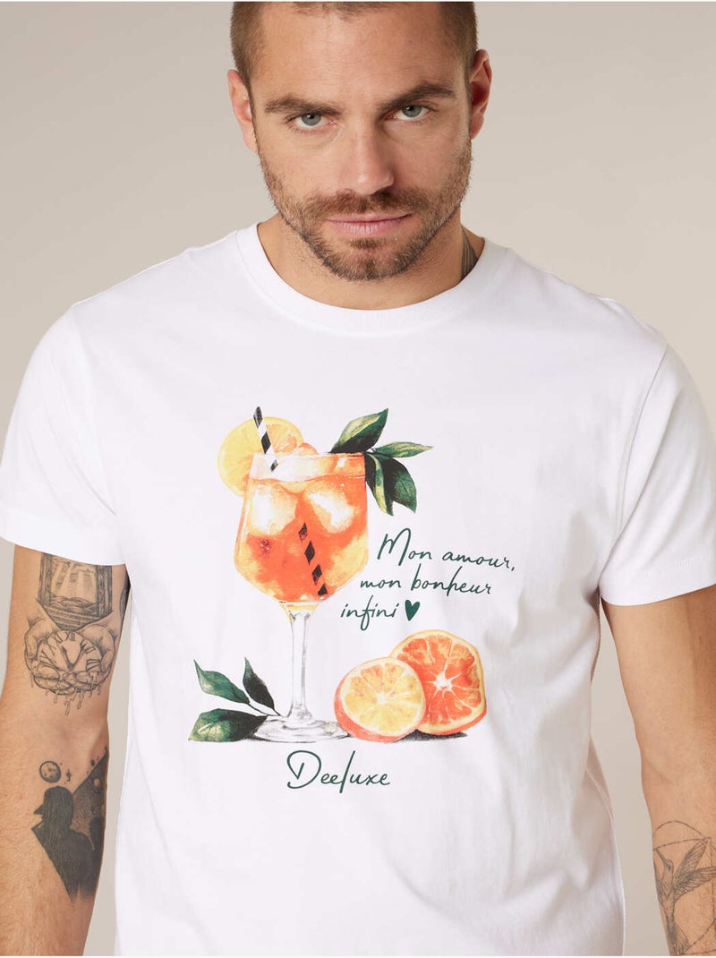 T-shirt homme en coton 'Deeluxe' Blanc - Kiabi