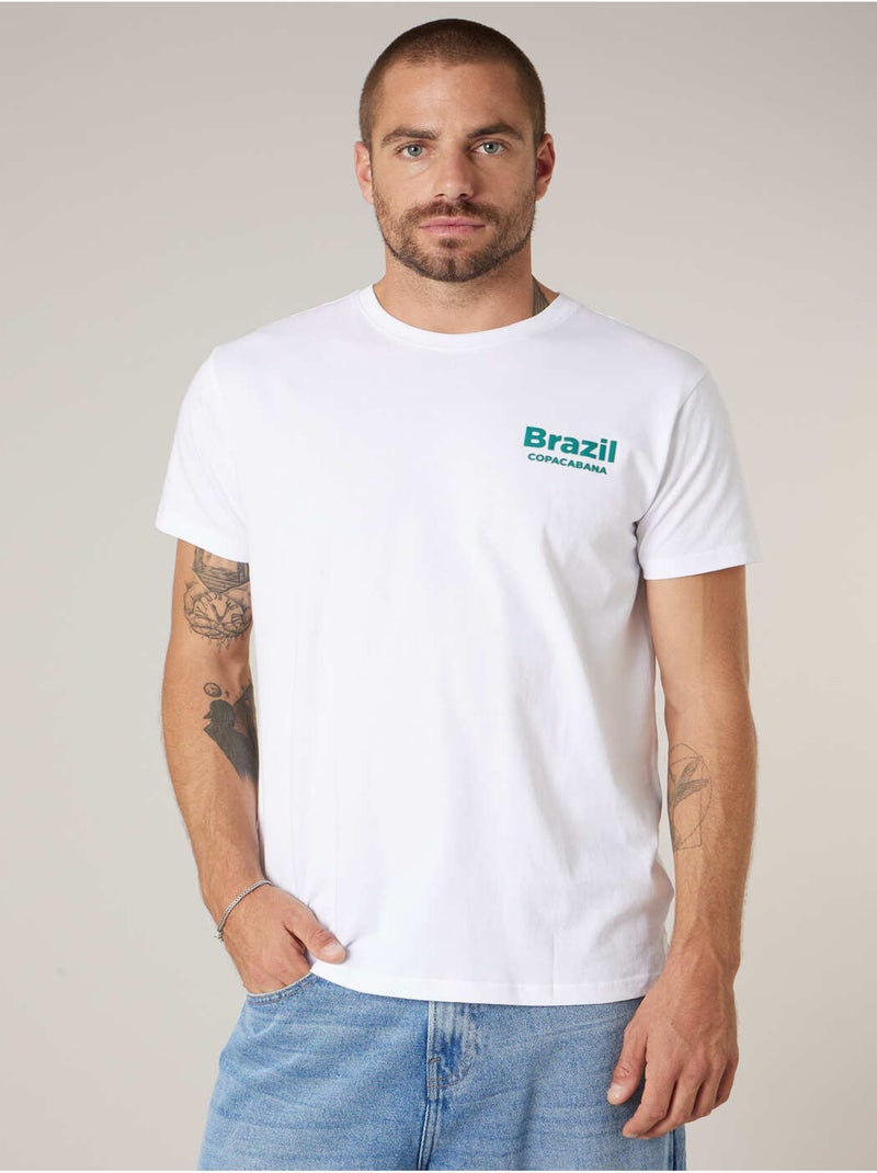T-shirt homme en coton 'Deeluxe' Blanc - Kiabi