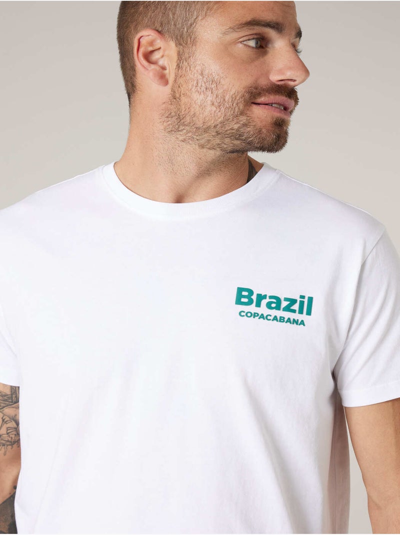 T-shirt homme en coton 'Deeluxe' Blanc - Kiabi