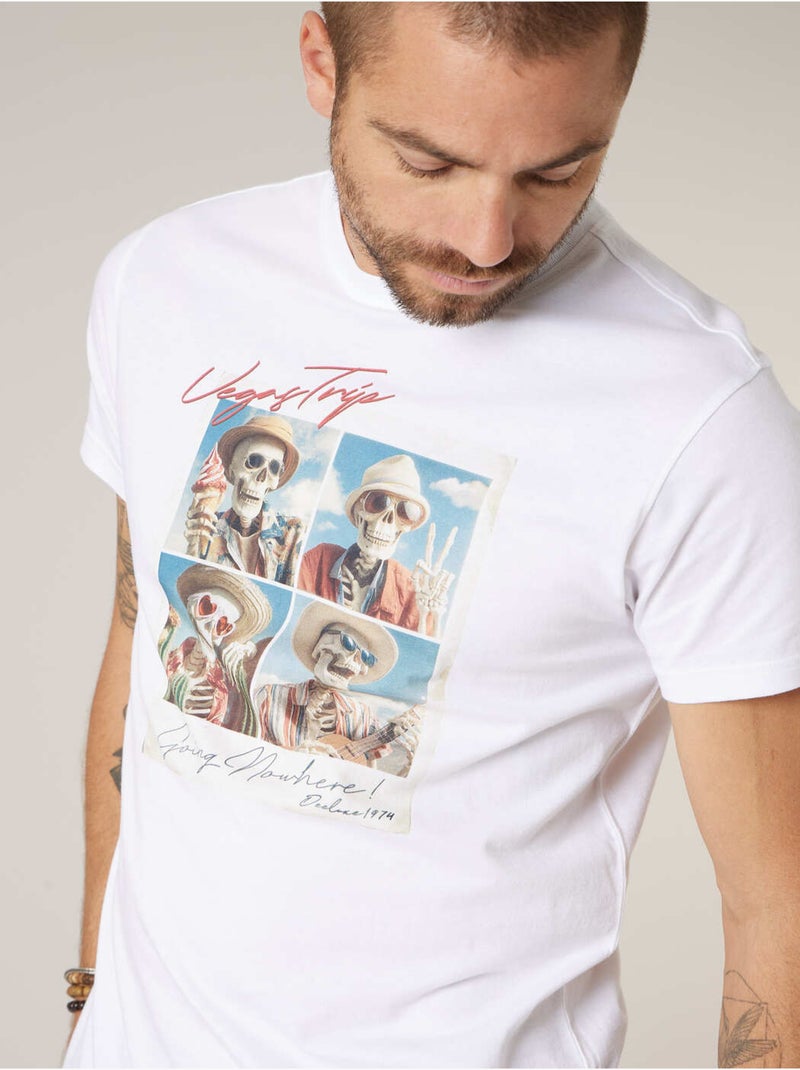 T-shirt homme en coton 'Deeluxe' Blanc - Kiabi