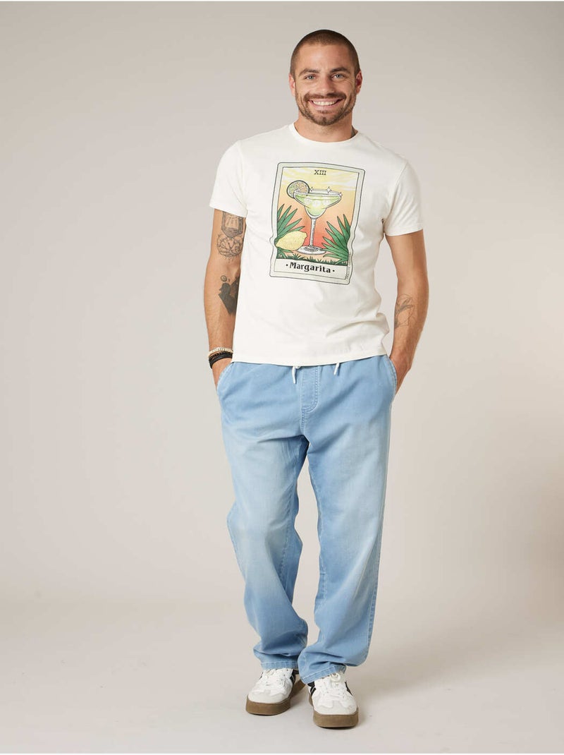 T-shirt homme en coton 'Deeluxe' Blanc - Kiabi