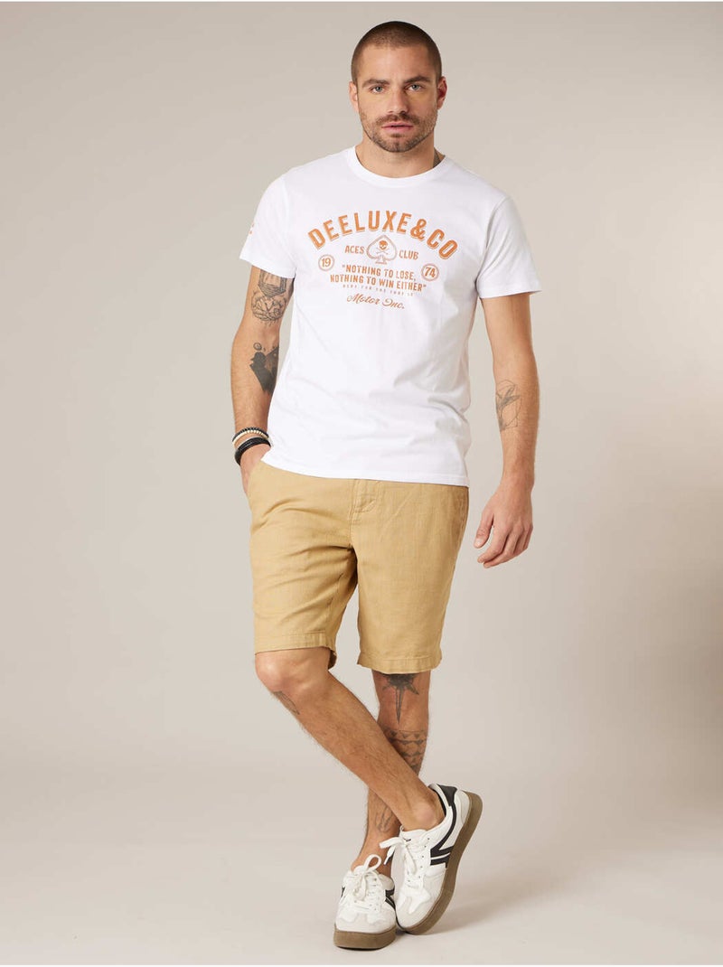 T-shirt homme en coton 'Deeluxe' Blanc - Kiabi