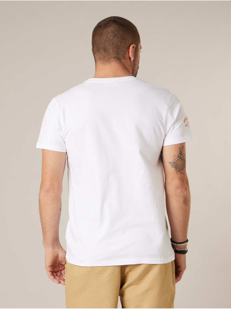 T-shirt homme en coton 'Deeluxe' Blanc - Kiabi