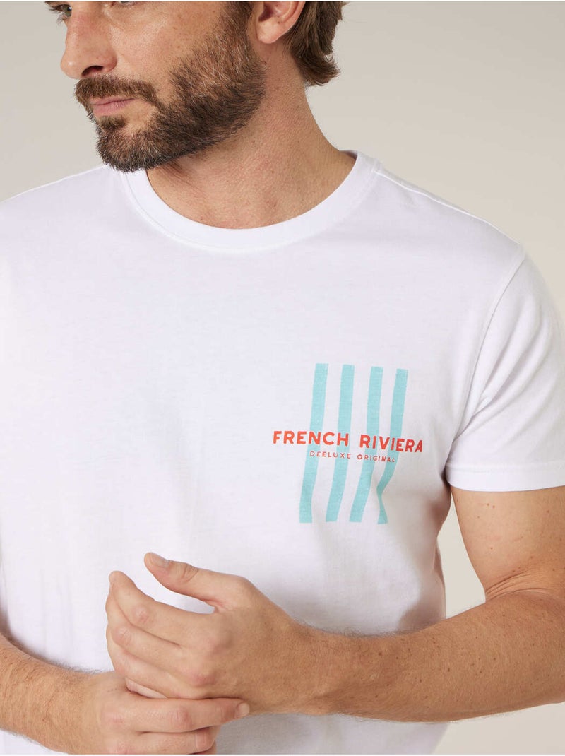 T-shirt homme en coton 'Deeluxe' Blanc - Kiabi