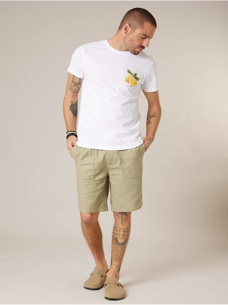 T-shirt homme en coton 'Deeluxe' Blanc - Kiabi