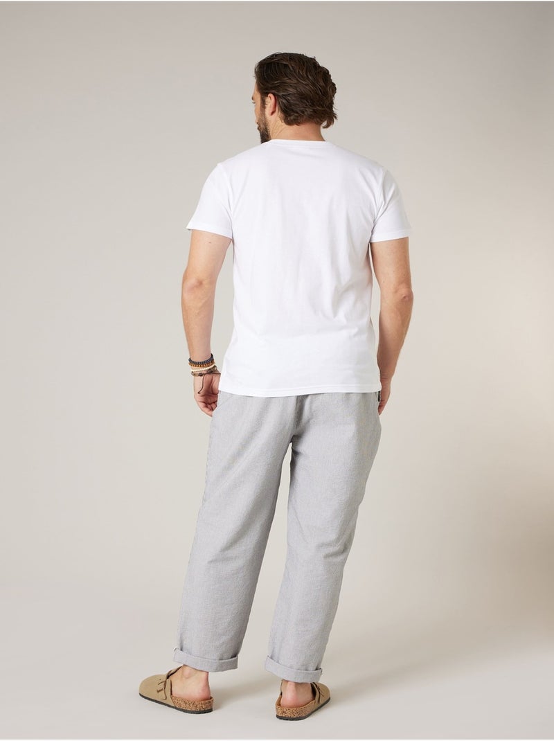 T-shirt homme en coton 'Deeluxe' Blanc - Kiabi