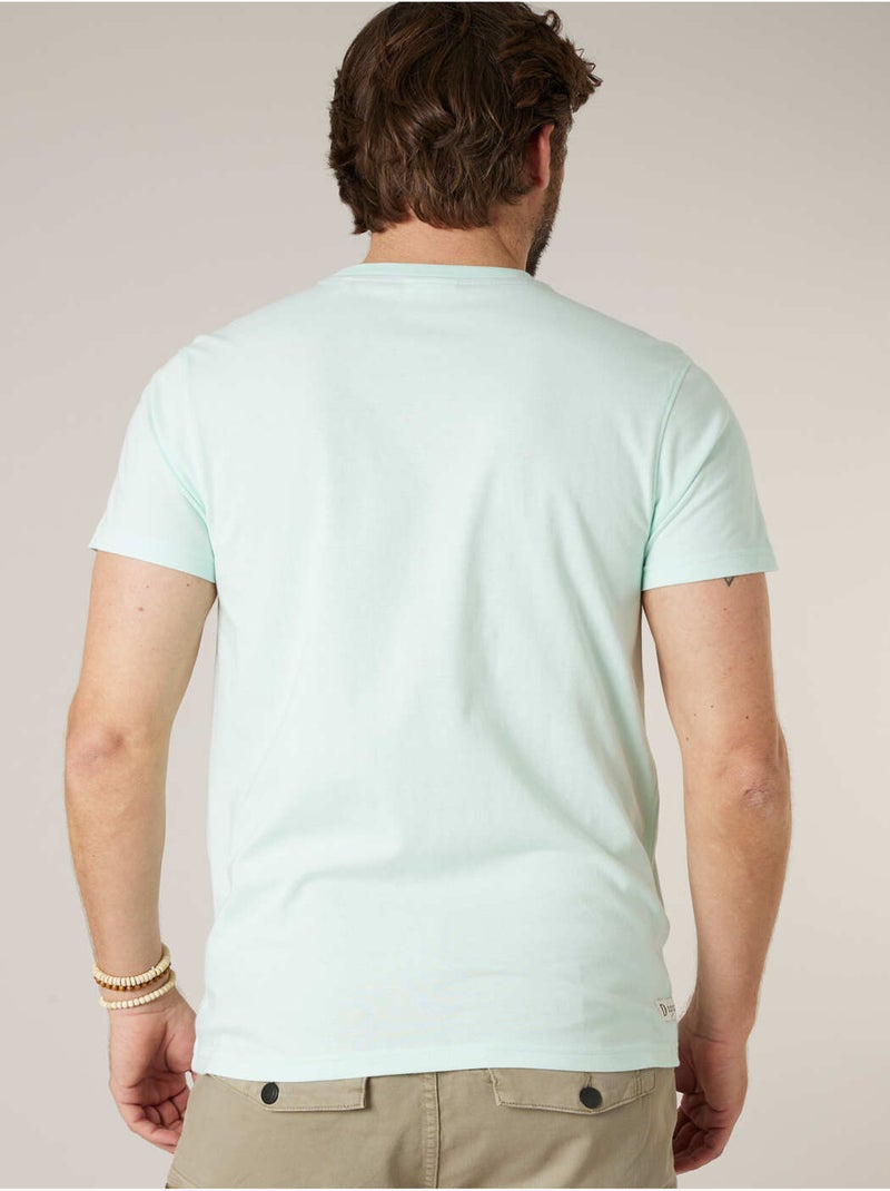 T-shirt homme en coton 'Deeluxe' Bleu clair - Kiabi