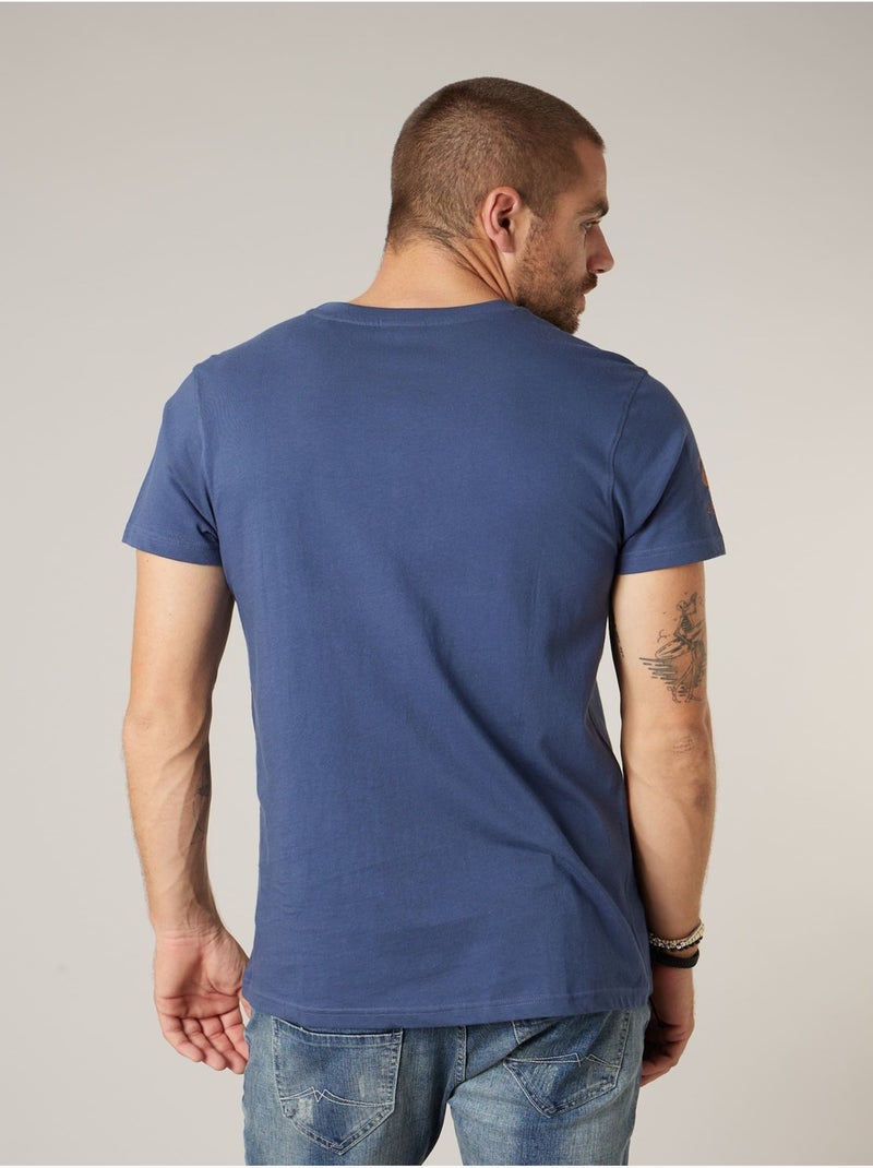 T-shirt homme en coton 'Deeluxe' Bleu foncé - Kiabi