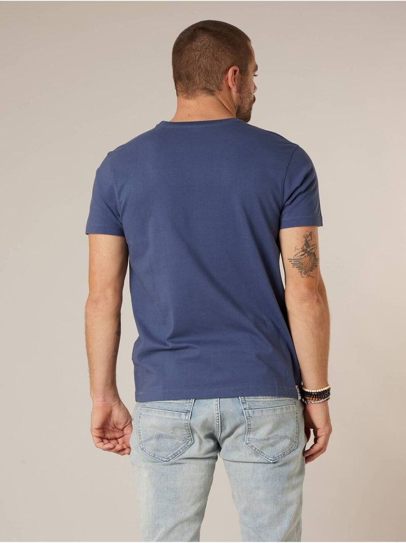 T-shirt homme en coton 'Deeluxe' Bleu foncé - Kiabi