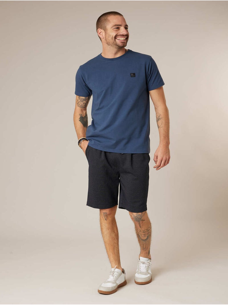T-shirt homme en coton 'Deeluxe' Bleu foncé - Kiabi