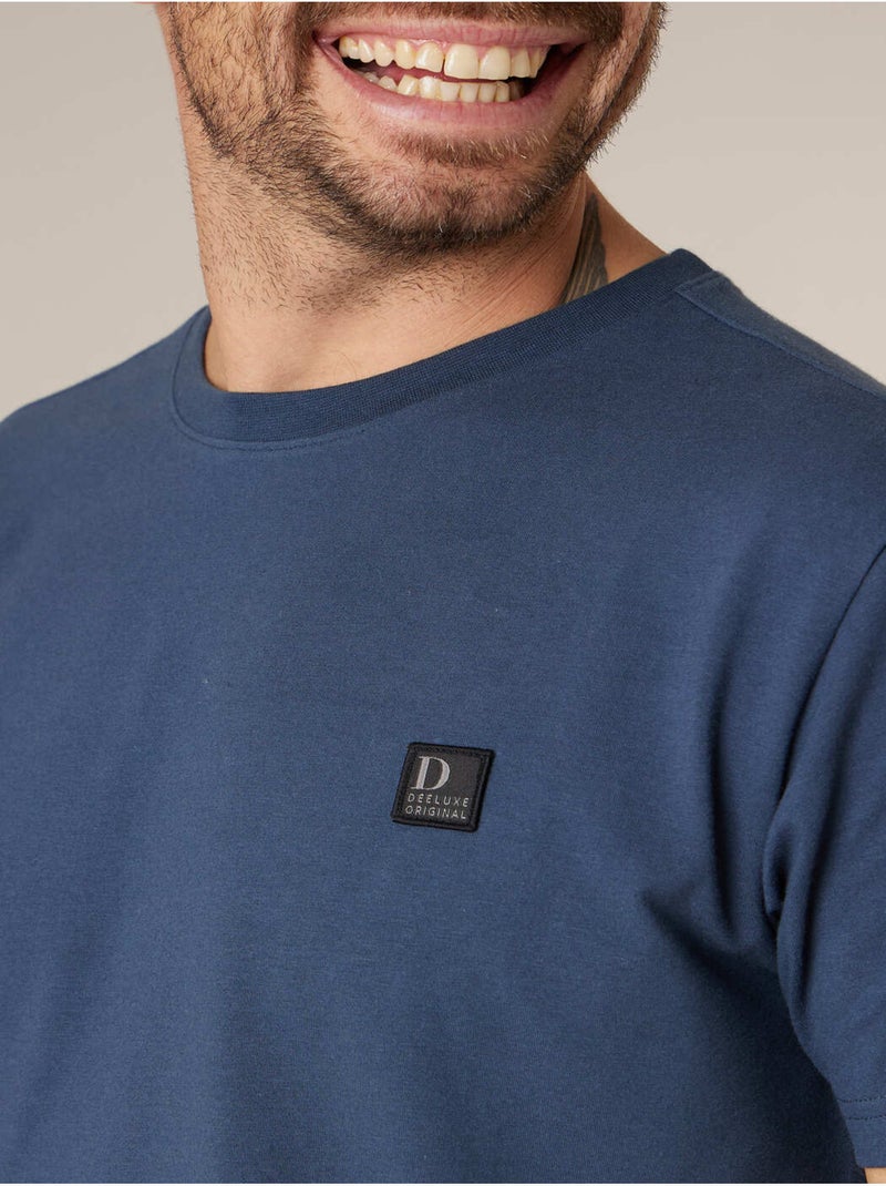 T-shirt homme en coton 'Deeluxe' Bleu foncé - Kiabi