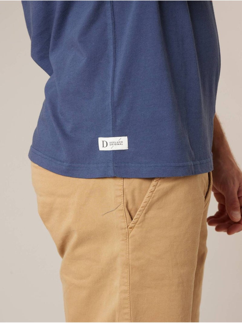 T-shirt homme en coton 'Deeluxe' Bleu foncé - Kiabi