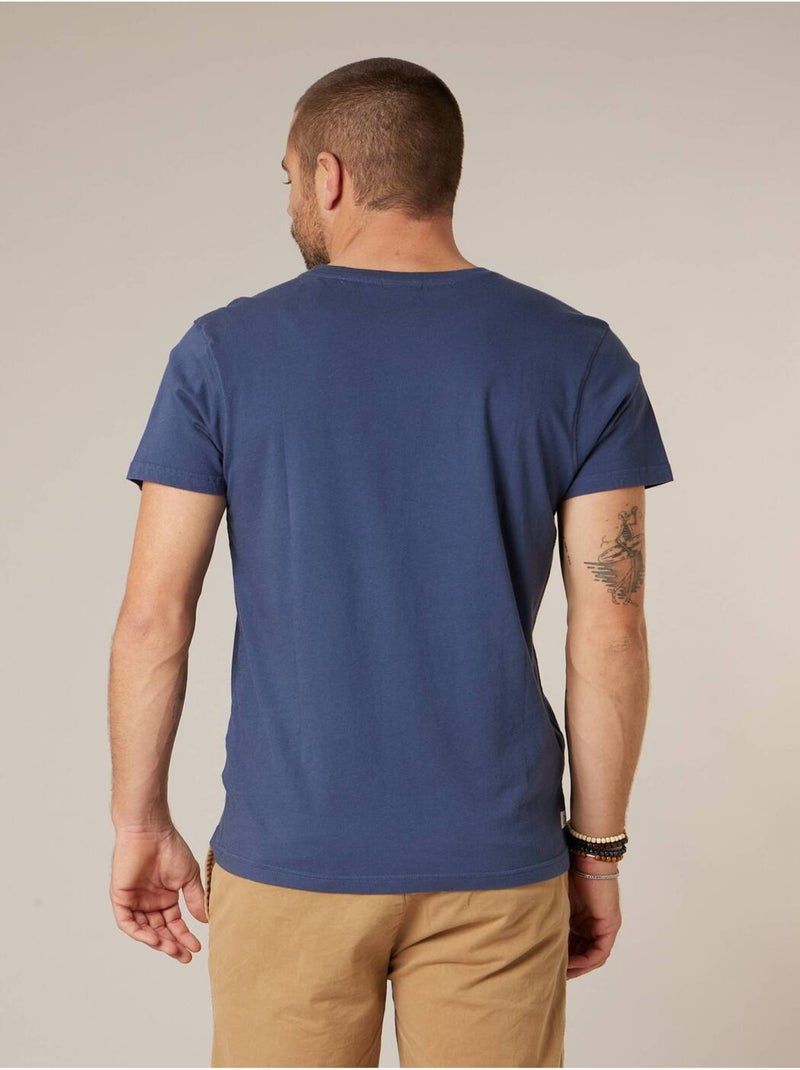 T-shirt homme en coton 'Deeluxe' Bleu foncé - Kiabi