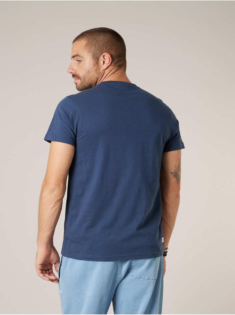 T-shirt homme en coton 'Deeluxe' Bleu foncé - Kiabi