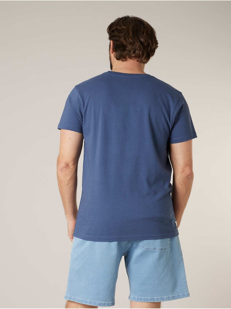T-shirt homme en coton 'Deeluxe' Bleu foncé - Kiabi