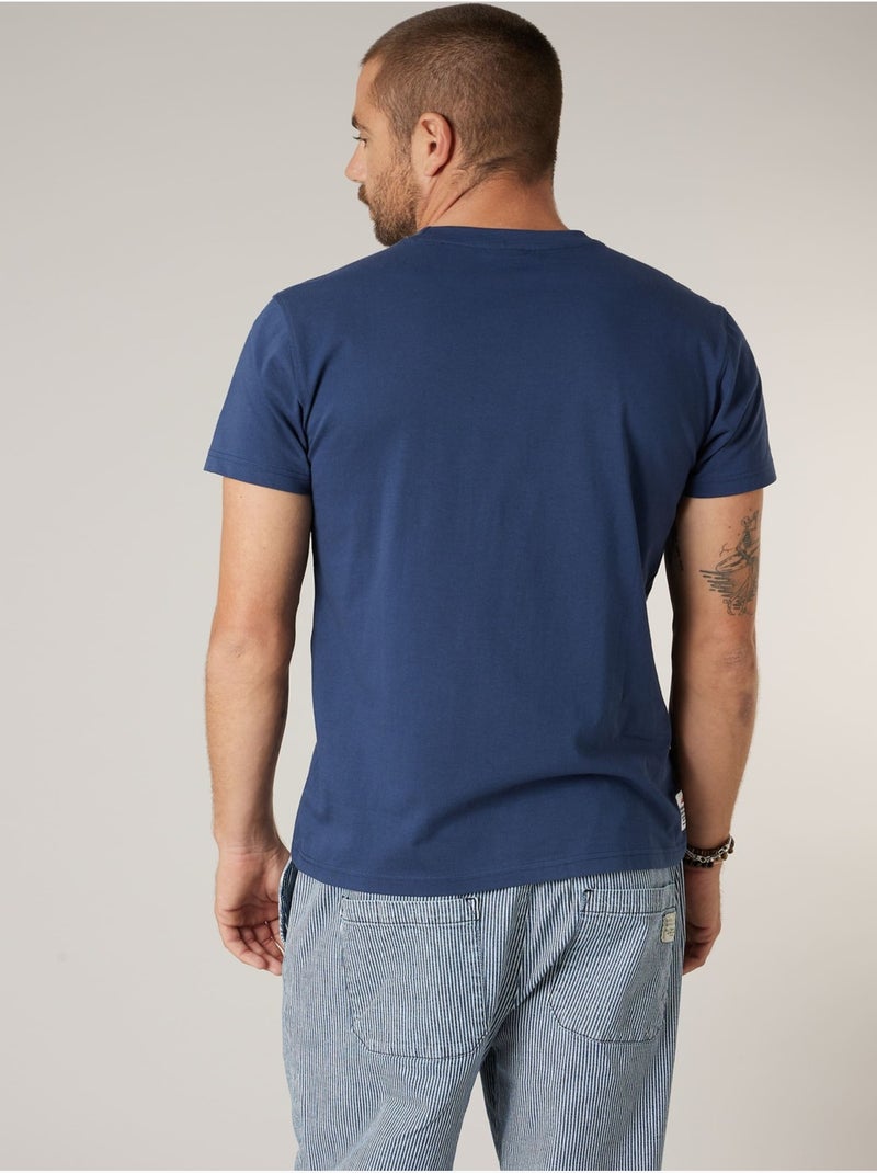 T-shirt homme en coton 'Deeluxe' Bleu foncé - Kiabi