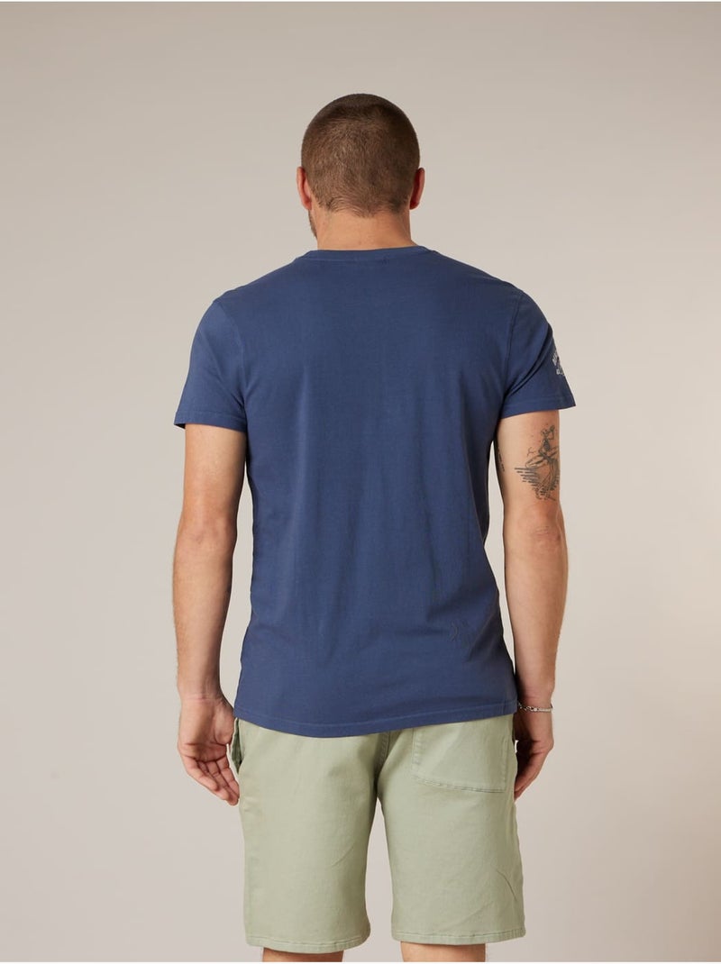 T-shirt homme en coton 'Deeluxe' Bleu foncé - Kiabi