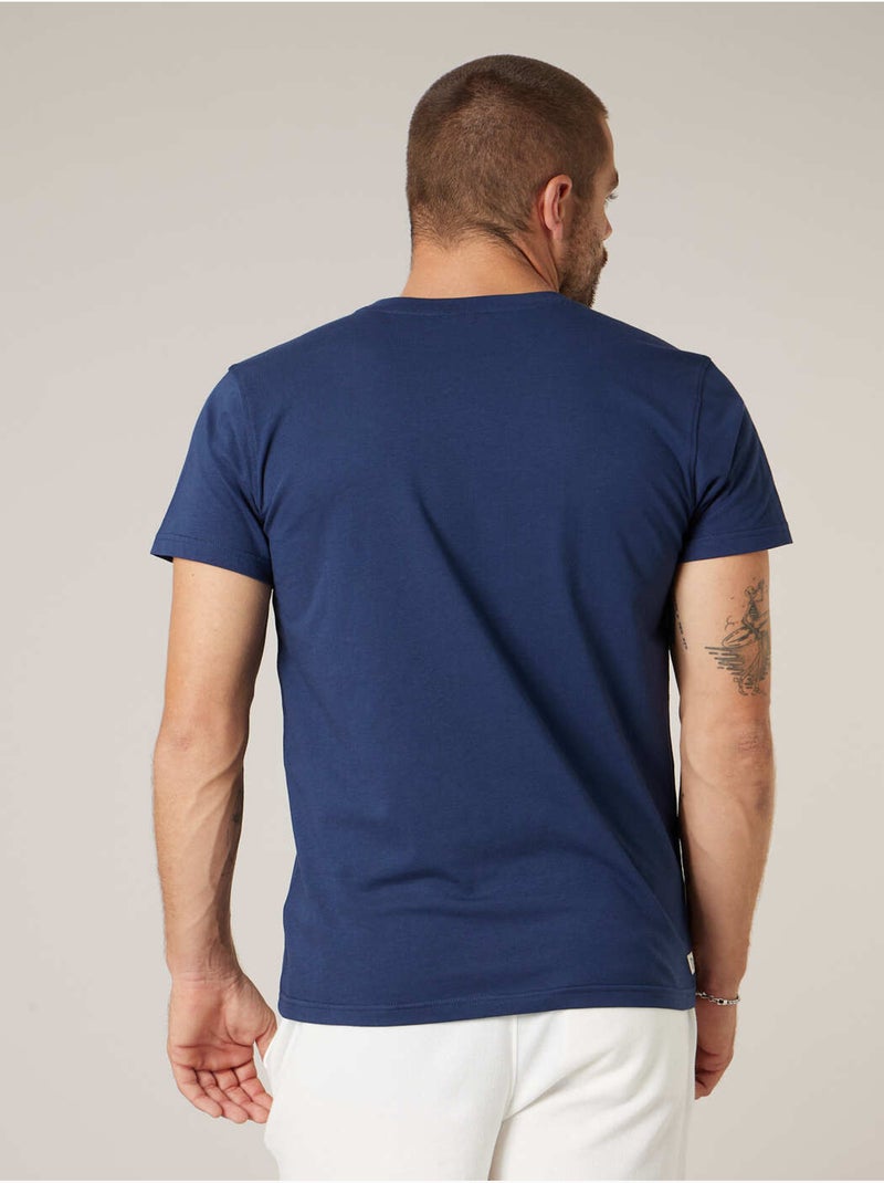 T-shirt homme en coton 'Deeluxe' Bleu foncé - Kiabi