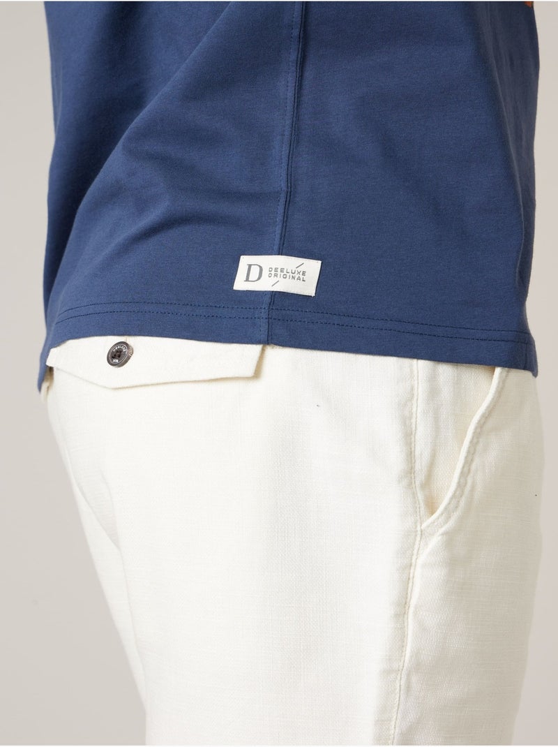 T-shirt homme en coton 'Deeluxe' Bleu foncé - Kiabi