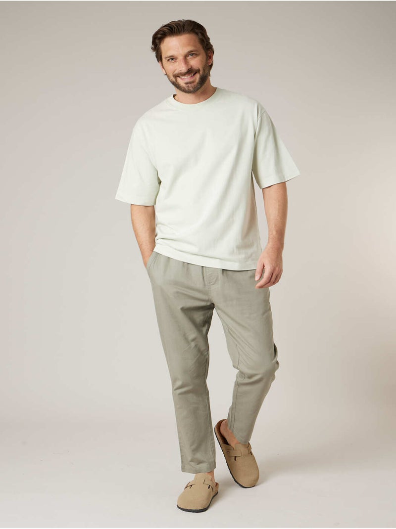 T-shirt homme en coton 'Deeluxe' Bleu lagon - Kiabi