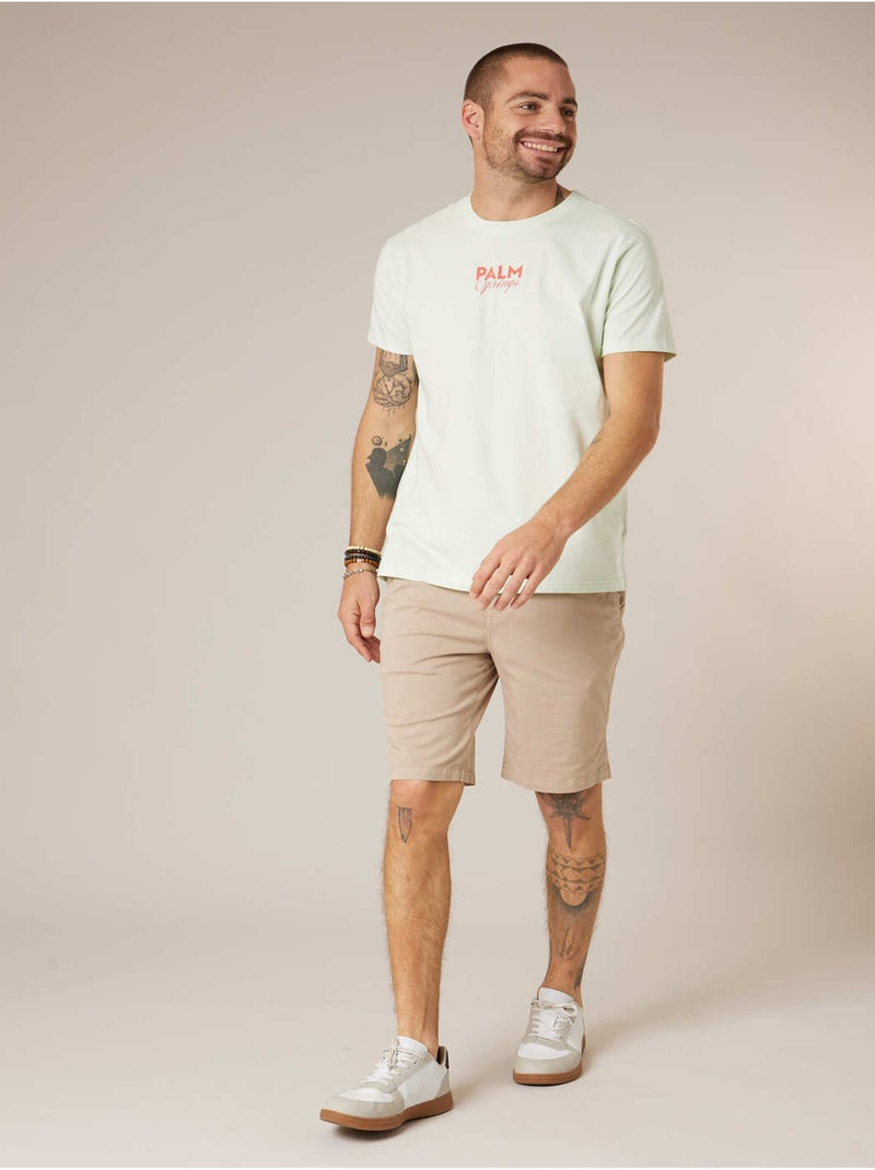 T-shirt homme en coton 'Deeluxe' Bleu lagon - Kiabi