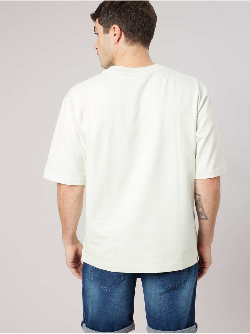 T-shirt homme en coton 'Deeluxe' Bleu lagon - Kiabi