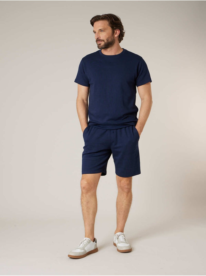 T-shirt homme en coton 'Deeluxe' Bleu marine - Kiabi