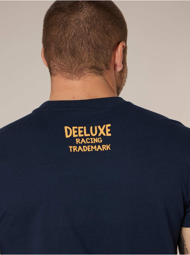 T-shirt homme en coton 'Deeluxe' Bleu marine - Kiabi